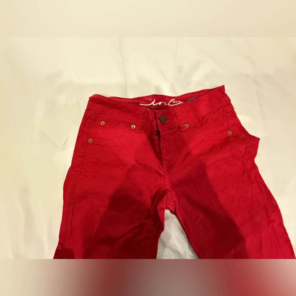 INC denim skinny leg size OP Red Paisley type denim - Picture 7 of 8